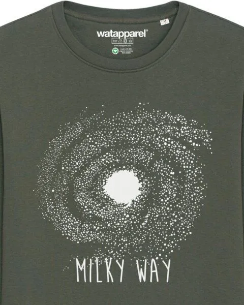 watapparel watapparel Sweatshirt Unisex Milky way, Khaki, – Produktbild 3 von 4
