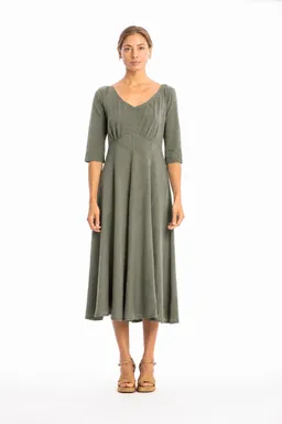 RAVENS VIEW IBIZA RAVENS VIEW IBIZA Damen vegan Kleid Lima Ls In Der Farbe Dust Olive – Produktbild 1 von 1
