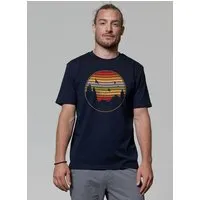 watapparel watapparel T-Shirt Sunset Berge & Tannen, French navy, – Produktbild 1 von 1