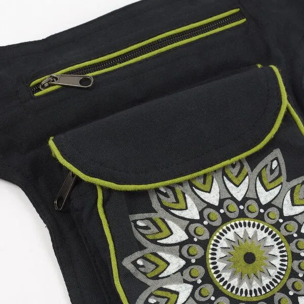 short'n'pietz short'n'pietz handgenähte Gürteltasche mit verstellbarem Gürtel, Schwarz grün, – Produktbild 6 von 6