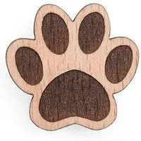 BeWooden BeWooden Brosche aus Holz - Pfote | Mode Schmuck – Produktbild 1 von 1