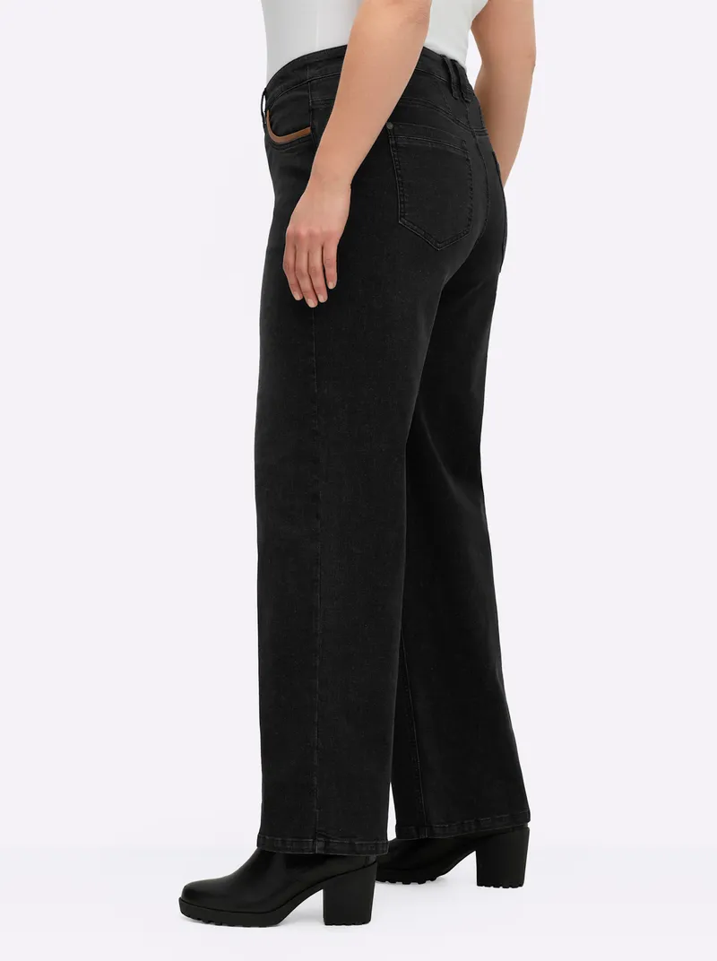 sheego Jeans black denim, Black denim, – Produktbild 2 von 2