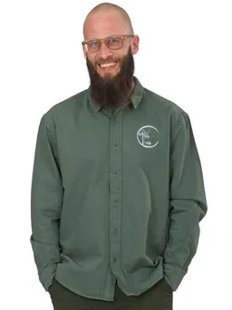 Life-Tree Life-Tree Hemd aus Biobaumwolle Fairwear für Herren Circle mit Brust-Logo in Green Bay Grün – Produktbild 1 von 1