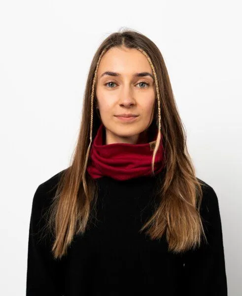 Kopyto Kopyto OPOS – Multifunktionaler Merino-Schlauchkragen aus 100% RWS-Wolle, Magenta, – Produktbild 1 von 5