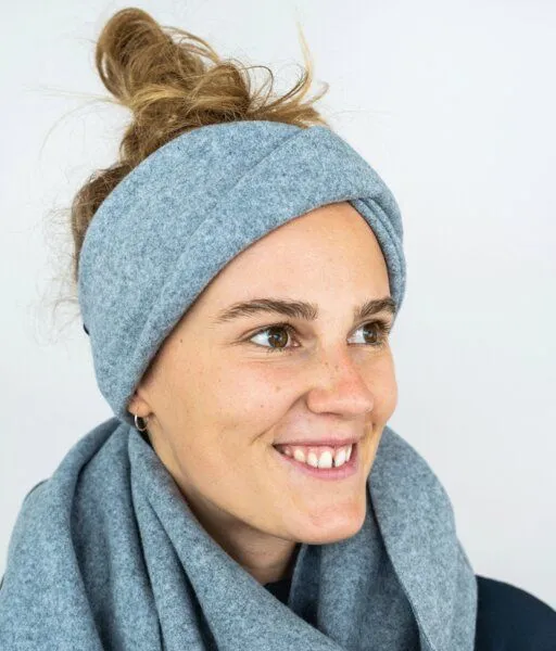 obumi obumi SCHAL AUS BIO AUS 100% BIO BAUMWOLLE (VEGAN), Soft grey, – Produktbild 2 von 3