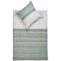 jilda-tex jilda-tex Bettwäsche Flanell "Deep Ocean Stripes" 100% Baumwolle 135x200 + 80x80 cm – Produktbild 1 von 1