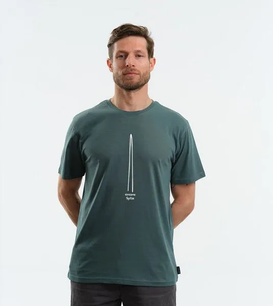 Gary Mash GARY MASH T-Shirt einsame Spitze aus Biobaumwolle, Blaugrün (grün), – Produktbild 2 von 4