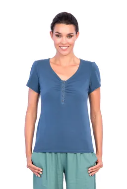 RAVENS VIEW IBIZA RAVENS VIEW IBIZA Damen vegan Top Safari Denim Blau – Produktbild 1 von 1