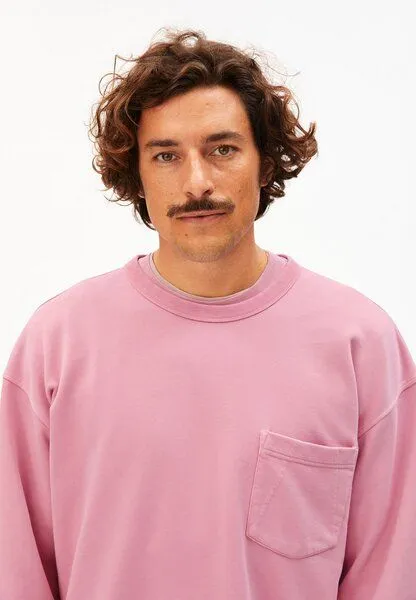 ARMEDANGELS ARMEDANGELS GMT DYE Herren Sweatshirt aus 100% Bio-Baumwolle, Washed berry washed, – Produktbild 3 von 4