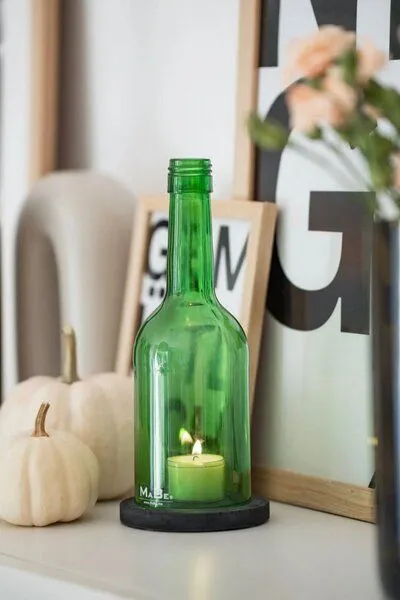 MaBe MaBe Windlicht klein - passt immer und überall - Natürlichkeit pur, Grün, – Produktbild 4 von 4