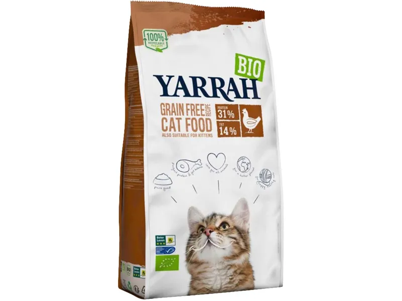 Yarrah YARRAH Bio-Katzen-Trockenfutter auch für Kitten, Huhn, getreidefrei, 800 g – Produktbild 1 von 1