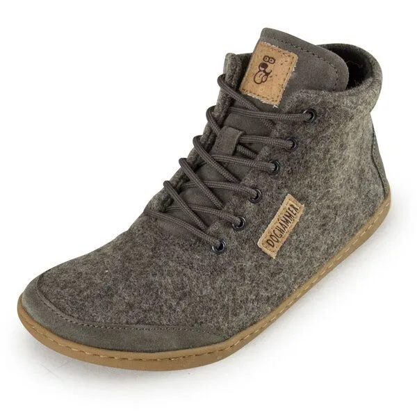 Doghammer Doghammer Winter-Barfußschuh aus deutscher Wolle - Terrar Wool High, Grau (greyish), – Produktbild 2 von 3