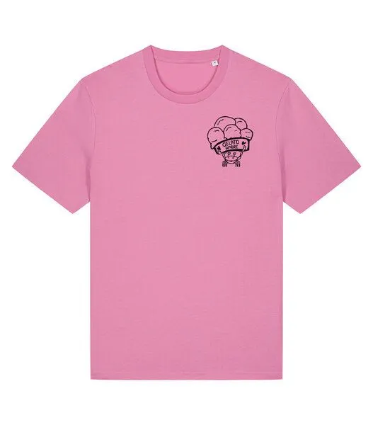 päfjes päfjes Gelato Amore / Eis Krabbe mit Eisbecher - Fair Bio Männer Unisex T-Shirt, Bubble pink (rosa), – Produktbild 3 von 4
