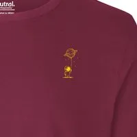 HANDGEDRUCKT HANDGEDRUCKT "Kosmokind" Männer Longsleeve, Bordeaux, – Produktbild 1 von 1
