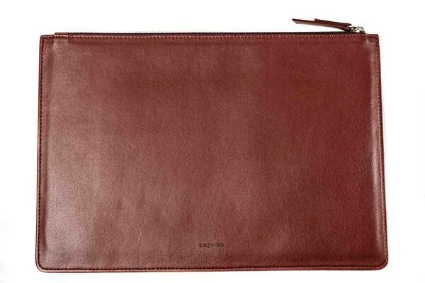 GREVIRO GREVIRO Dokumentenmappe aus Kaktusleder (vegan) - passend auch für MacBook, iPad & Co., Bordeaux, – Produktbild 2 von 3