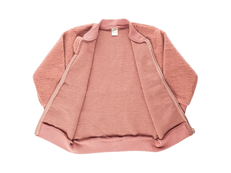 Lilano Lilano Baby und Kinder Jacke Wollfrottee mauve Gr.98/104, Rot, – Produktbild 2 von 2