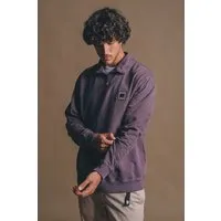 Trendsplant Trendsplant Sauce Loopback Pigment Dyed Half Zip Sweatshirt Sunset Purple – Produktbild 1 von 1