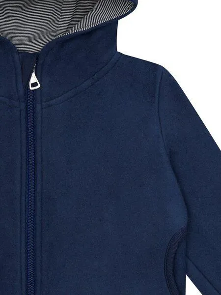 loud + proud loud + proud Babys & Kinder Jacke aus Baumwoll-Fleece, GOTS-zertifiziert, Ultramarine(blau), – Produktbild 3 von 3