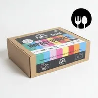 social product social product impact bundle - FOOD - Geschenke-Set - Meersalz - Pfefferminztee - Himbeeren in Zartbitter Schokolade - Tofu – Produktbild 1 von 1
