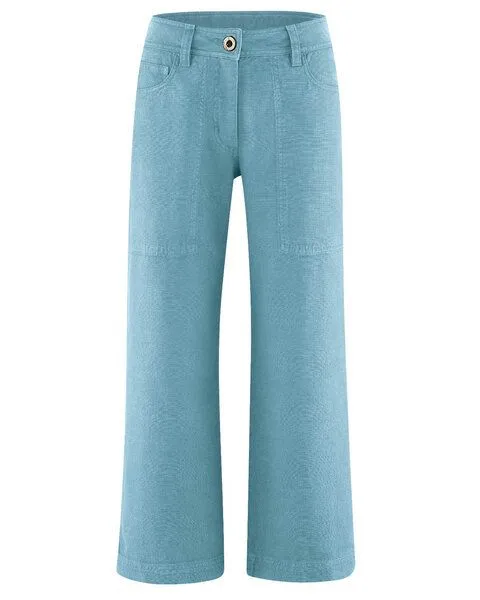 HempAge HempAge Culotte Hose Hanf/Biobaumwolle, Wave (blau), – Produktbild 2 von 4