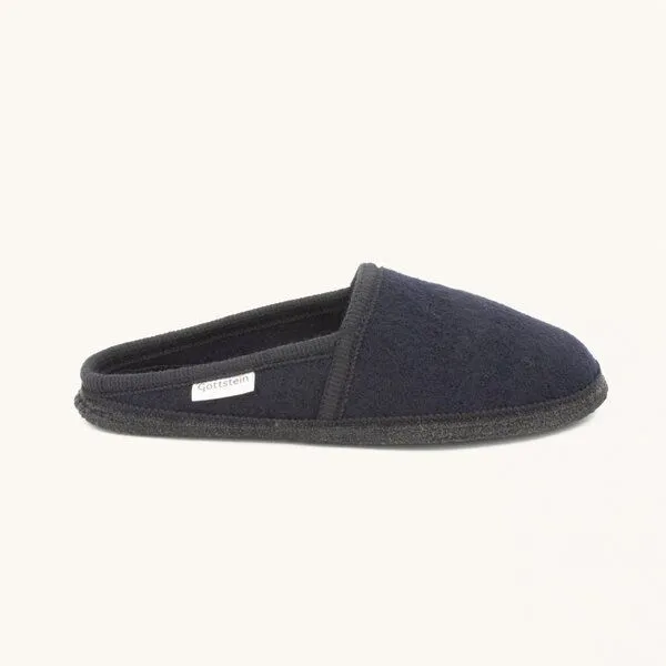 Gottstein Gottstein Filz-Hausschuh Villach - Pantoffel für Damen & Herren aus 100% Schurwolle, Dunkel-blau, – Produktbild 3 von 4