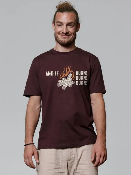 watapparel watapparel T-Shirt Unisex And it burns, Red brown, – Produktbild 1 von 3