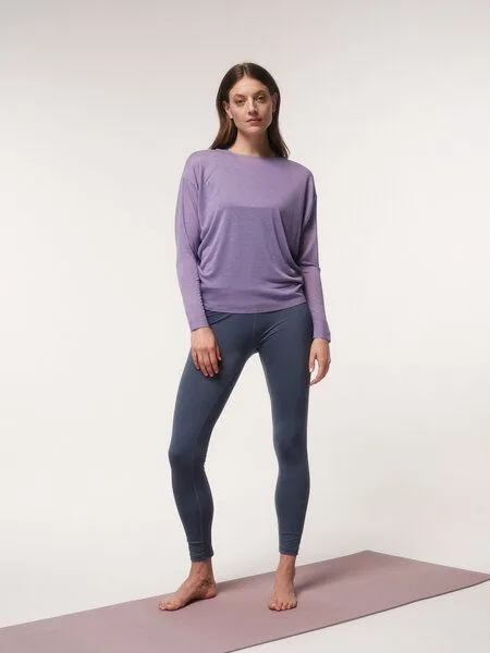 LANIUS LANIUS Fledermausshirt aus TENCEL, Lilac, – Produktbild 2 von 4
