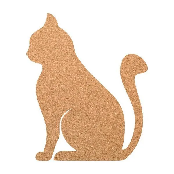 Kork-Deko Kork-Deko Sitzende Katze als Pinnwand aus Kork XXL ca. 80x50 cm – Produktbild 1 von 1