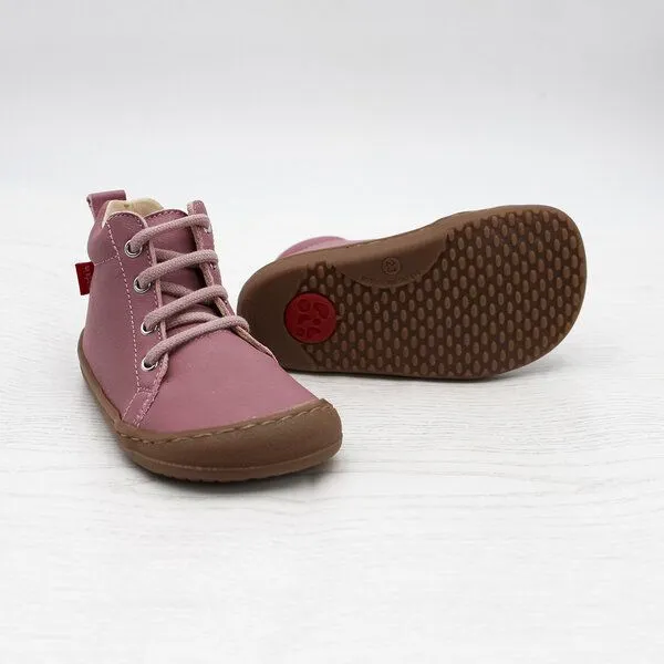 Pololo Pololo Barfuß-Halbschuh "ECO" zum Schnüren, aus chromfreiem Leder, unisex, Rose, – Produktbild 4 von 4