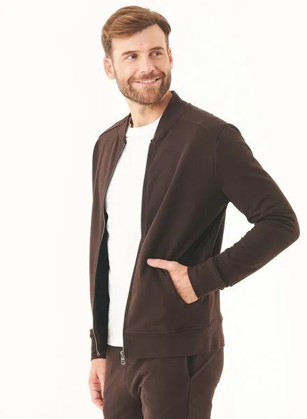 ORGANICATION ORGANICATION Sweatjacke aus Bio-Baumwolle, Braun(espresso), – Produktbild 3 von 4