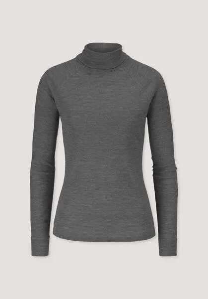 hessnatur hessnatur Longsleeve Slim aus Bio-Merinowolle und TENCEL Lyocell, Grau, – Produktbild 4 von 4