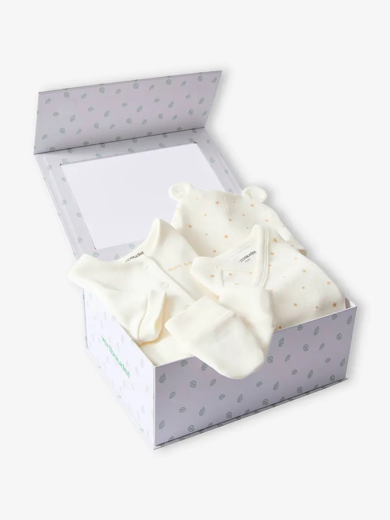 Vertbaudet Baby-Set für Neugeborene, Wollweiß, – Produktbild 1 von 4