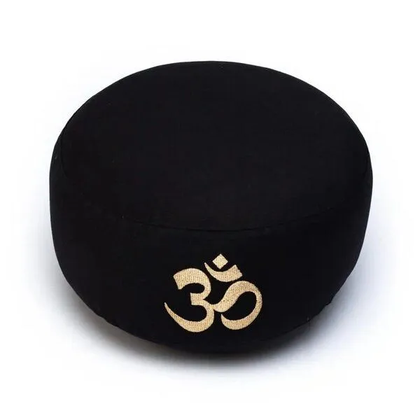 Just Be Just Be Meditationskissen OM Symbol in Gold, Schwarz, – Produktbild 2 von 3