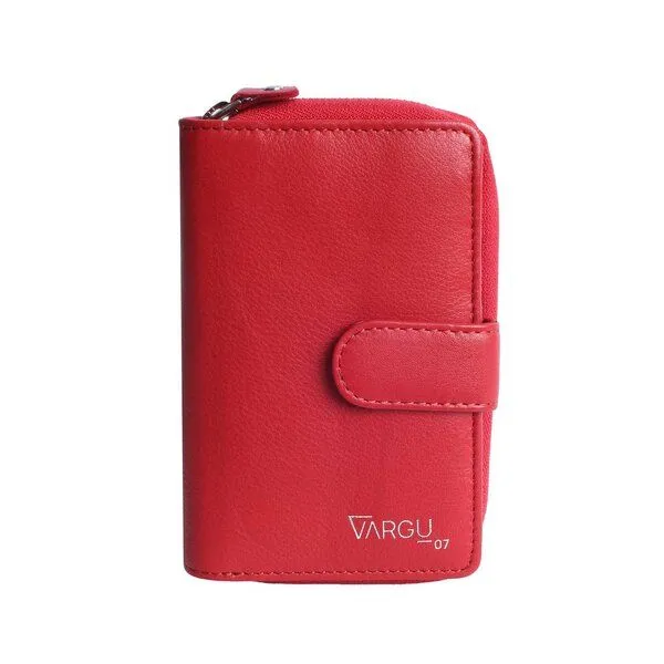 Vargu Vargu Echtleder Geldbörse MASIN 1-A mono, Red, – Produktbild 1 von 4