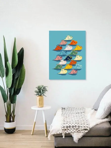 Photocircle Photocircle Poster / Leinwandbild - Happy Hippo Family – Produktbild 4 von 4