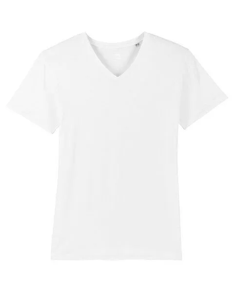 YTWOO YTWOO Männer Bio T-Shirt mit V-Ausschnitt, nachhaltig & fair hergestellt, Weiß, – Produktbild 4 von 4