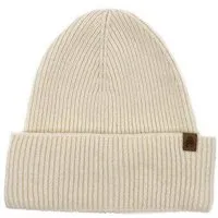 Kopyto Kopyto ANTILOPE - Mütze mit hohem Rippstrickbund aus plüschiger 100% Merinowolle RWS-zertifiziert, Creme, – Produktbild 2 von 5