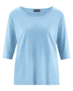 HempAge Hempage Damen vegan T-Shirt Lässige Passform Gletscherblau – Produktbild 1 von 1