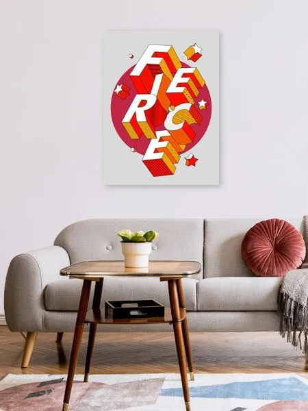 Photocircle Photocircle Poster / Leinwandbild - FIERCE - 3D typography – Produktbild 2 von 4