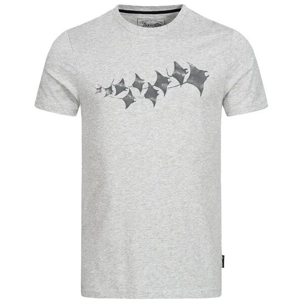Lexi&Bö Lexi&Bö Manta Rays T-Shirt Herren, Grau melange (grau), – Produktbild 4 von 4