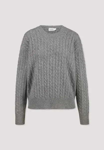 hessnatur hessnatur Pullover Oversize aus Bio-Schurwolle mit Cashmere, Grau, – Produktbild 4 von 4
