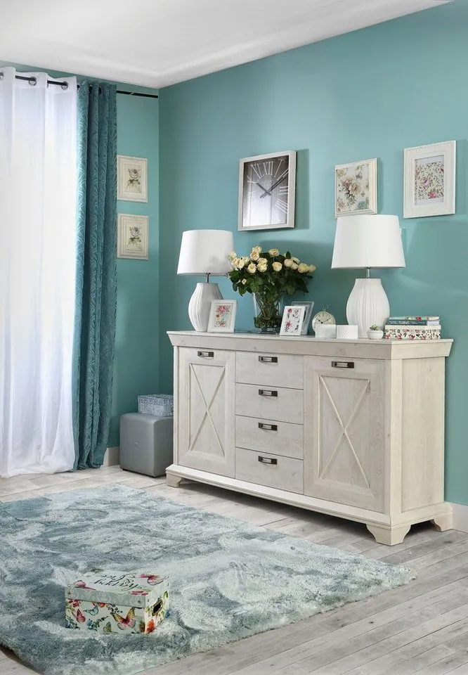 FORTE Highboard Kashmir, Breite 178 cm, Beige, – Produktbild 3 von 5