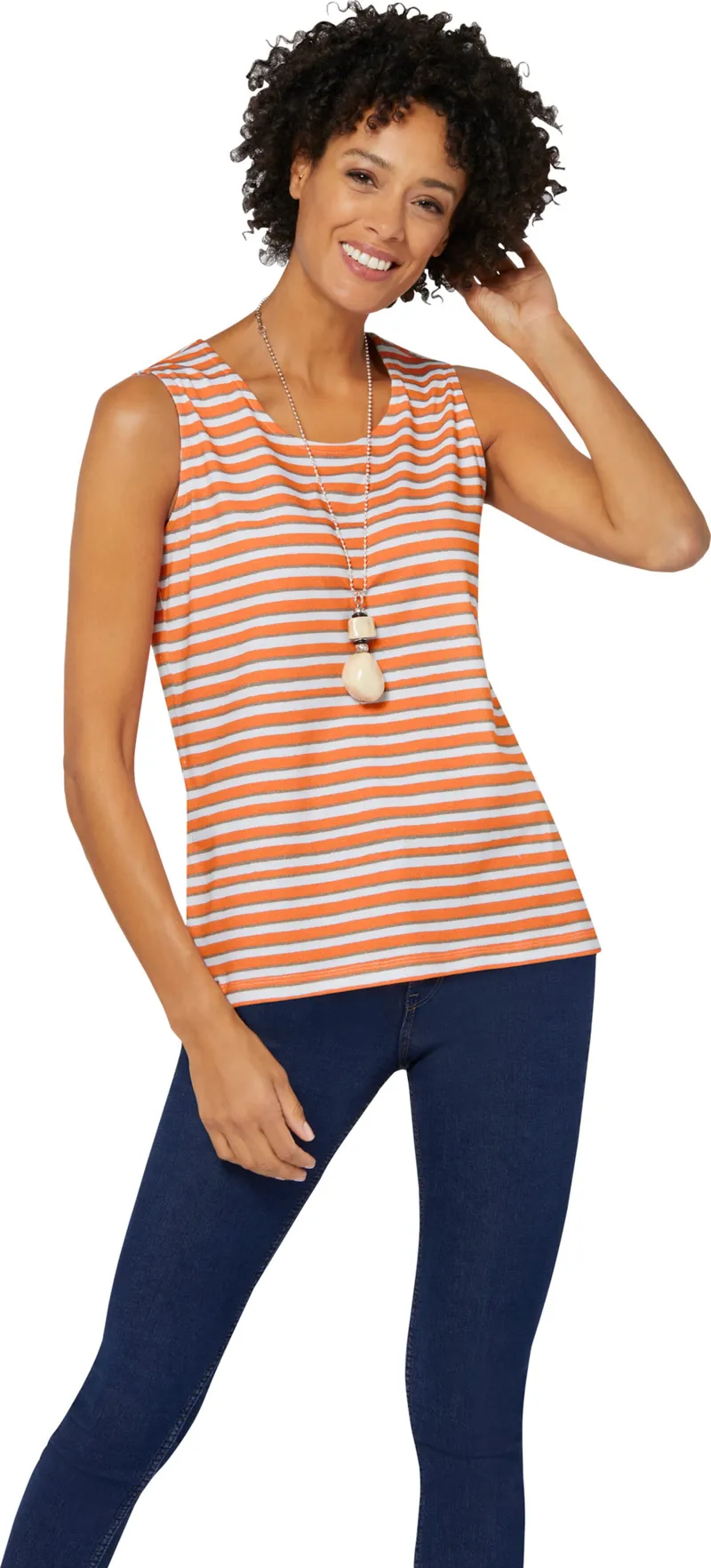 Witt Ringelshirt orange-weiß-geringelt, Orange-weiß-geringelt, – Produktbild 2 von 2