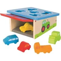 Goki goki Steckspiel "Autos" aus Holz, 6-teilig 18 x 21 x 10,5 cm, Mehrfarbig, – Produktbild 1 von 1