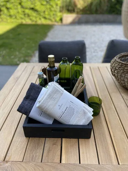Originalhome Originalhome Flaschenvase aus recycelten Weinflaschen, Grün, – Produktbild 2 von 4