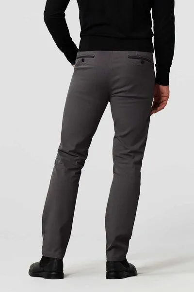 Meyer MEYER Flammé Double-Dyed Baumwoll-Chino, Grau (anthrazit), – Produktbild 3 von 4