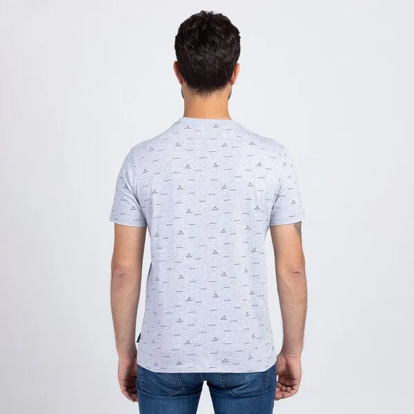 Lexi&Bö Lexi&Bö Shark Fin T-Shirt Herren, Grau melange (grau), – Produktbild 2 von 4