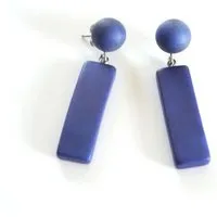 Mekhada Mekhada Tagua Ohrstecker ENZO, Blau, – Produktbild 1 von 1