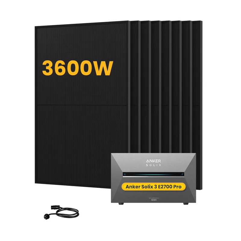 Anker Anker SOLIX Solarbank 3 E2700 Pro Solaranlage, mit 8 x 450W Bifazialen Solarmodulen, by Powerness (deal) - 2.7kWh / ohne Zubehör / Selbstabholung – Produktbild 1 von 1