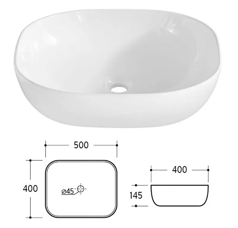 Lomadox Waschtisch NEWPORT-56-EVOKE, 60 cm, Eiche mit gerillter Front, Waschtischplatte mit Baumkantenoptik, Braun, – Produktbild 4 von 5